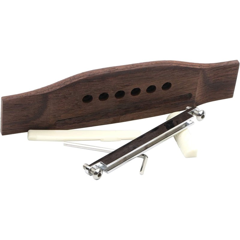 Swhmc 6 String Adjustable Rosewood Bridge Acoustic Guitar Saddle Nut