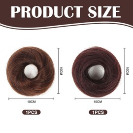 2 Pieces Straight Wig Loops, Women'S Wigs, Hairstyle Accessories, Fluffy Wigs With Elastic Wig Bun.