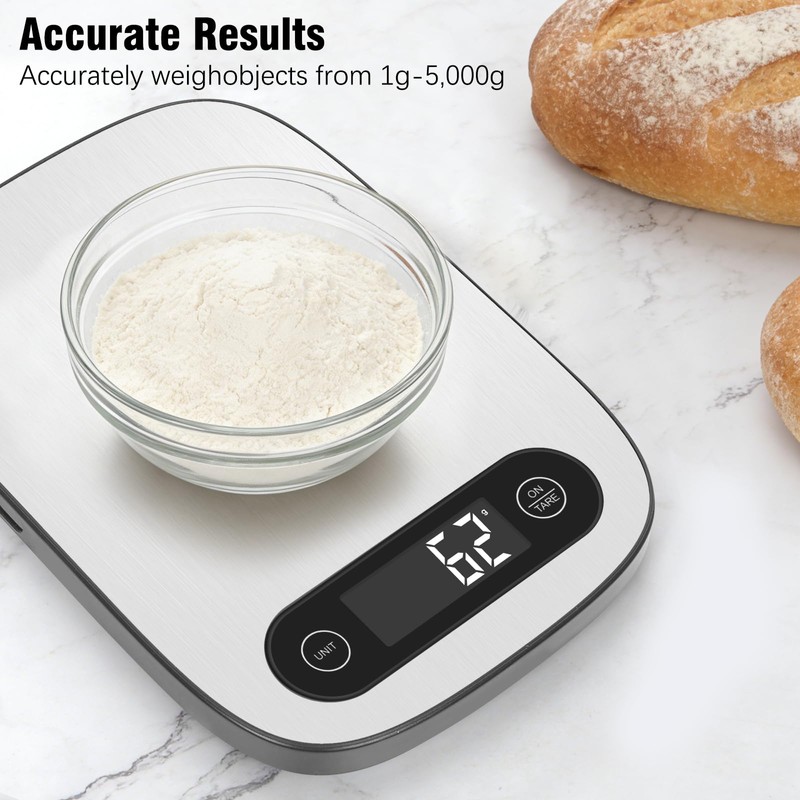 Food Scale, 11lb Kitchen Scale with 6 Units Tare Function