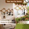 Tnstbiee Rustic Adjustable Hanging Herb Drying Rack-Holds 10 Bouquets, Space-Saving