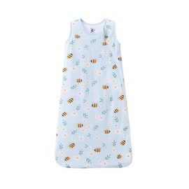 TADO MUSLIN Baby Sleep Sack 0-6M 1.0 Tog 95% Rayon from Bamboo 5% Spandex Breathable Sleep Sacks Baby Quilted Wearable Blanket 2-Way Zipper Lightweight Little bee