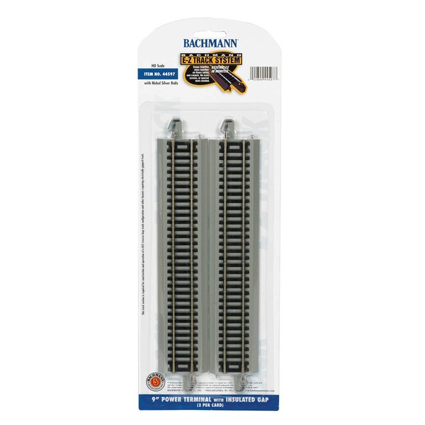 Bachmann Trains - Snap-Fit E-Z TRACK 9" POWER TERMINAL w/INSULATED