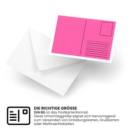 Netuno 50 White Elegant envelopes DIN B6 125x175mm 4.92x6.89 inches 100gsm gummed Pointed Flap no Window Offset envelopes for Invitations Christmas Wedding RSVP vouchers Business Flyers Cards Office