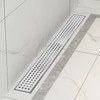 Elefloom Linear Shower Drain, Shower Drain 32 inch with Removable