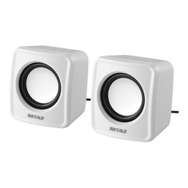 BUFFALO BSSP105UWH PC Speaker USB Powered Compact Size, White