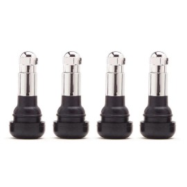 REMA TIP TOP TR413C Rubber Valve Stems with Chrome Covers and Caps TR-413C (Set of 10)