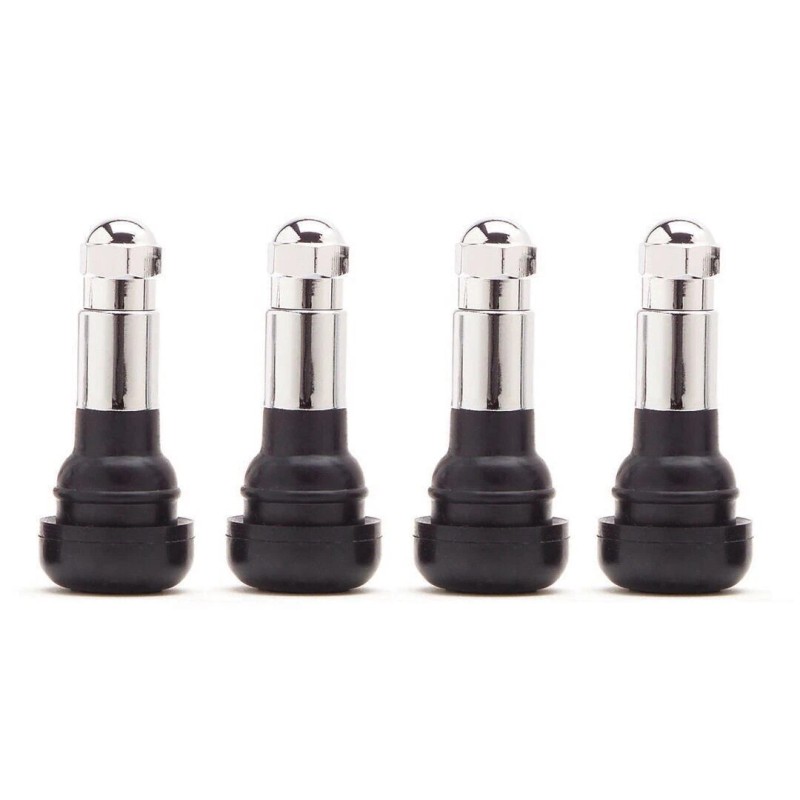 REMA TIP TOP TR413C Rubber Valve Stems with Chrome Covers