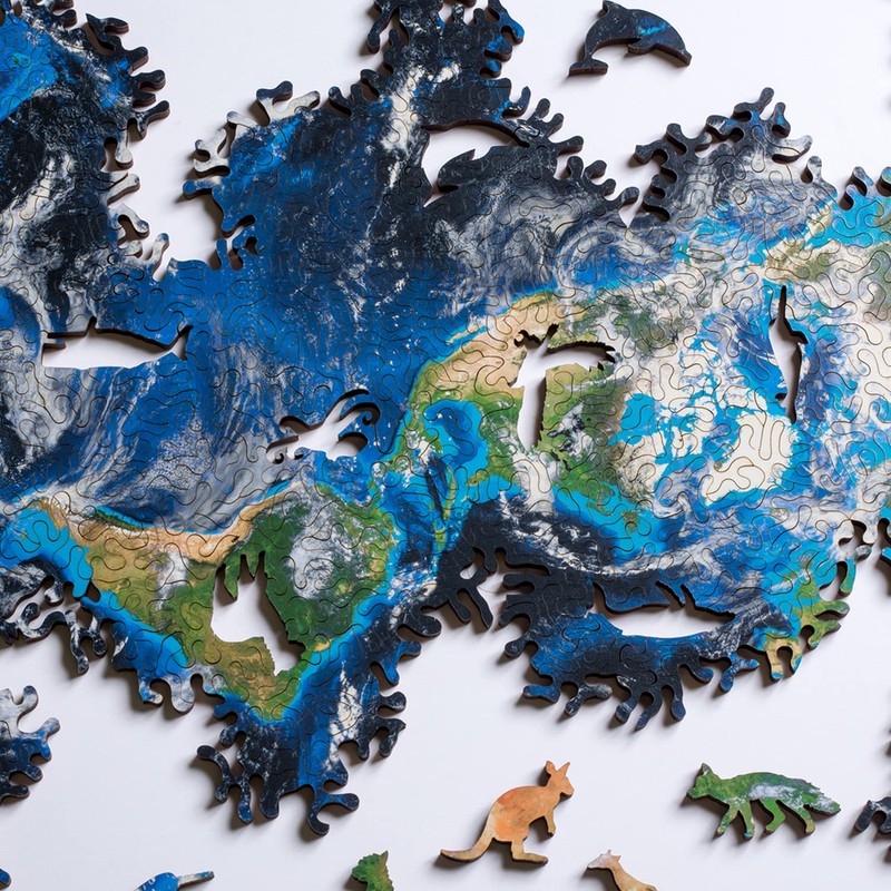 Earth Infinity Wood-Art Mind Exercise Challenge for Adults, No Fixed