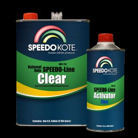 Speedokote Automotive Clear Coat Fast Dry 2K Urethane, 4:1 Gallon Clearcoat Kit w/Slow Act.