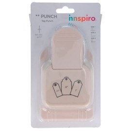 INNSPIRO 3 in 1 Label Punch Classic 3 in 1 Tag Punch for Scrapbooking DIY Craft Card Making