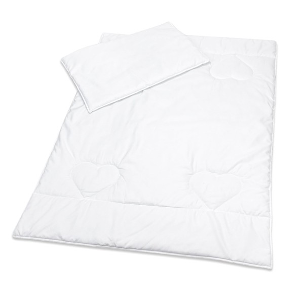Baby Comfort 120x90 cm Quilted Duvet & Flat Pillow All Seasonal 2 Piece Bedding Set for Baby Cot Bed