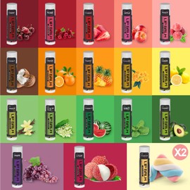 Yopela 19 Pack Halloween Lip Balm Party Favors, Lip Care Set with Vitamin E & Coconut Oil to Moisturize Repair Dry Chap Lips, 18 Flavors,Perfect for Trick-or-Treat Gifts or Goodie Bag Stuffers