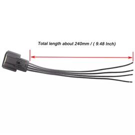 Micarun 2 Pcs 4 Pins HID Halogen Headlight Connector Pigtail Wiring Harness Plug Compatible with Ford Escape Taurus F150 Mustang Expedition Transit Replaced 8u2z 14s411-TA