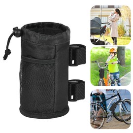 Bicycle Bottle Holder, Bicycle Storage Bag for Cycling, Multifunctional Bicycle Cup Holder, Water Bottle Holder, Waterproof Durable Water Bottle Bag (Black)