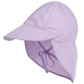 Baby Sun Hat Children's Summer Hat Toddler Peaked Cap with Neck Protection and Ties Hat Flapper UV Protection Beach Hat for 3 Months - 5 Years Girls Boys, purple