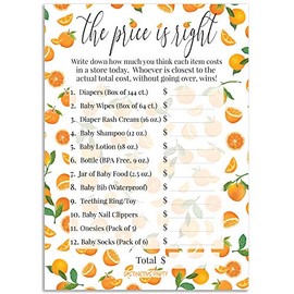 The Price is Right Game Cards - Little Cutie Baby Shower - 20 Count