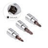 TA-VIGOR 3Pcs 3/8" Drive PH1 - PH3 Phillips Bit Socket,