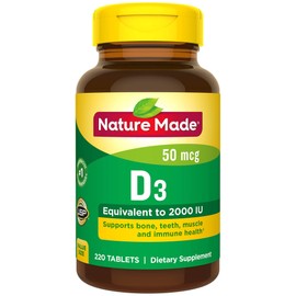 Nature Made D3 2000 IU - 220 Tablets