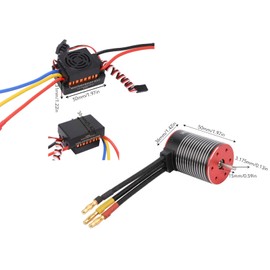 Alomejor RC Brushless Motor Upgrade Waterproof 5200KV 60A Brushless Motor ESC Combo Set for 1/10 1/12 1/16 RC Car Truck
