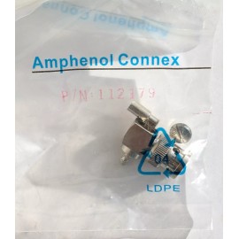 Amphenol AMP Amphenol Connex 112179 right Angle Crimp Plug 75 Ohm for RG-179 RG-187 Quan2