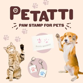 Artline PETATTI, Stamp PAD for PAW Print 3-5/16” x 2-9/16”, Grey, Dog Paw Print Kit, Cat paw Print kit, Safe and Clean, DIY