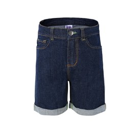 BIENZOE Girls' Soft High Waist Stretchy Jeans Shorts, navy, 11 - 12 years