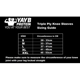 YAYB Protein Triple Ply Knee Sleeves (pair) War Series - Strongman - Powerlifting - Demanding Strength Sports (Small)
