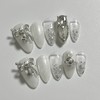 3+1 Clean Shimmer Handmade Nail Tips - Midi Long Oval