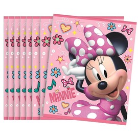 Pink Disney's Minnie Mouse Plastic Loot Bags - 7.5" x 11" (Pack of 8) - Perfect for Kids' Birthday Parties, Minnie Mouse-Themed Events, Classroom Celebrations and More