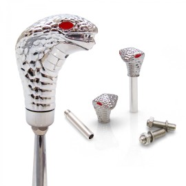 Gilbertsons Machine Shop Cobra Style Kit with Cobra Shift Knob & Cobra Valve Cap Combo Kit