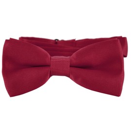 DonDon Elegant Children's Bow Tie with Adjustable Length 9 x 4.5 cm Shiny Silk Look -