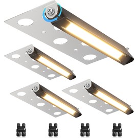 SUNVIE 7 Inch Hardscape Lighting 5W LED Retaining Wall Lights 3000K Warm White Low Voltage Landscape Lighting Waterproof Outdoor Step Lights with Connectors Paver Lights for Retaining Wall ETL, 4 Pack