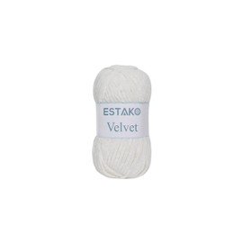 Estako Velvet Chenille Blanket amigurumi Yarn for Crocheting and Knitting Super Bulky 100 gr (132 yds) (1150 - Cream)