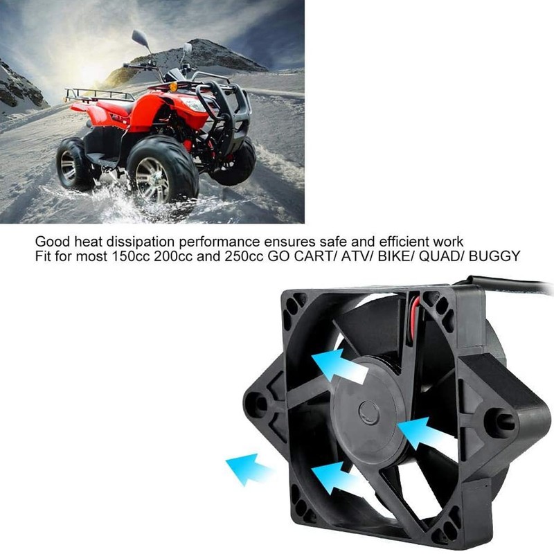 12V 15W Cooling Fan Universal Accessory for 150cc 200cc 250cc