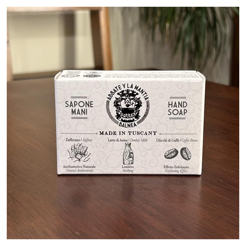 ABBATE Y LA MANTIA: Milk Soap with Coffee Beans -