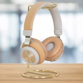 ARFUKA Headphone Stand Headset Holder Headset Stand Stainless Steel Earphone Hanger Gaming Headphone Holder for Headphone Earphone Desk Home Office Headset Gold