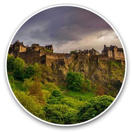 Vinyl Stickers (Set of 2) 7.5cm - Edinburgh Castle Scotland Scottish #8906