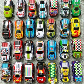 BECILES 16-Piece Stunt Toy Car Alloy, Small Toy Cars, Toy Cars Set, Pull Back Toy Cars Metal, Mini Toy Cars for Educational Game of Toddlers (Mixed Style)