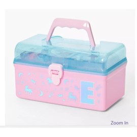 Claire’s initial E letter cosmetics makeup case box jewelry toy storage