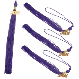 Operitacx Unique Grad Tassels 2024 Tag on Tassel Pendant Stylish Graduation Hat Decor for Polyester Tassels for Photo Sessions