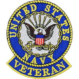 US Navy Veteran Round Logo Patch Military Gifts Patches for Jackets Hats Vests