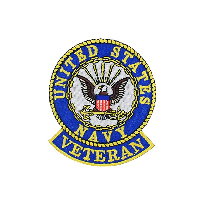 US Navy Veteran Round Logo Patch Military Gifts Patches for