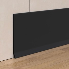 Peel and Stick Molding Baseboard Trim, 6 Inch Flexible Baseboard Molding Trim, Self-Adhesive Vinyl Wall Base Molding Trim(20Ft, Black)
