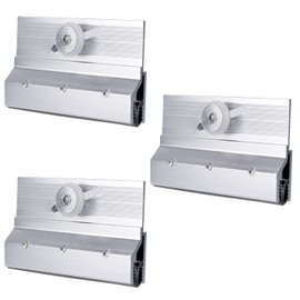 3pcs M6053 Frameless Shower Door Rollers Top Bracket Assembly, Nylon Ball Bearing Wheels Replacement Waterproof Shower Door Hardware Parts Accessories for 1/4 Inch Sliding Glass Panels