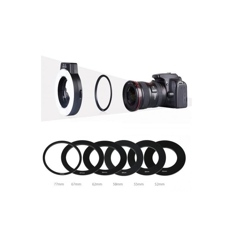 K&F Concept Speedlite Camera Flash TTL Compatible Macro Ring Flash