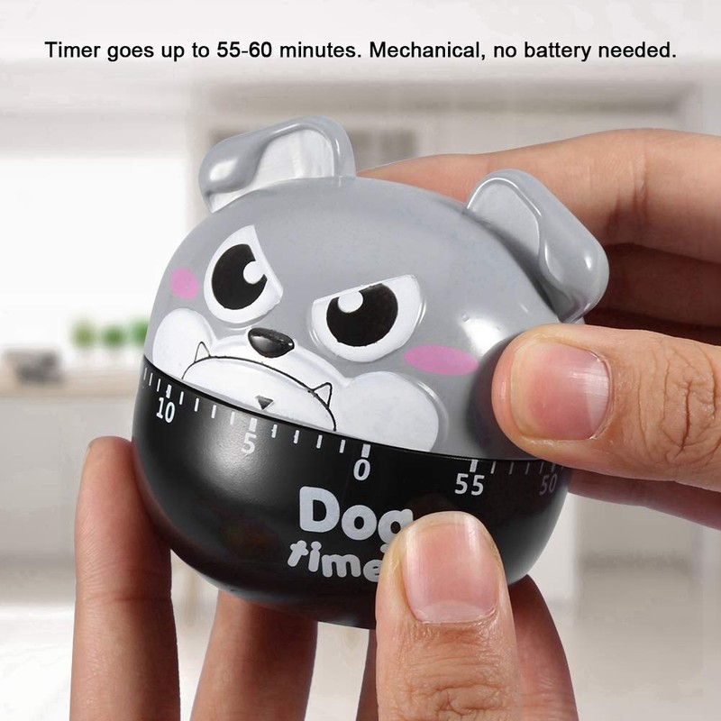 Tomotato Mechanical Kitchen Timer, Adorable Dog Shaped Wind Up Timer
