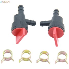 JIUDANI Fuel Efficiency Maximized: Pack of 2-1/4" 90 Degree Fuel Shut Off Valve Replacement for Tecumseh Engines 698181, 494539, 697944, and 35857