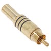 4x Lötfreie Cinch-stecker Koaxial-stecker Video/Audio Gold Farbe Rot/Schwarz