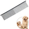 Stainless Steel Pet Grooming Comb with Rounded Ends - Professional