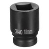 sourcing map 4 Point Square Socket 1/2" Drive 18mm Metric